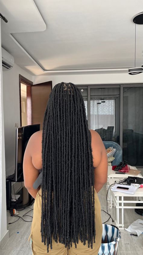 Faux Locs Over Real Locs, Locs With Extensions, Long Crochet Hair, December Hairstyles, Black Locs, Locs Extensions, Black Hair Protective Styles, Latest Braided Hairstyles, Dreadlocks Styles