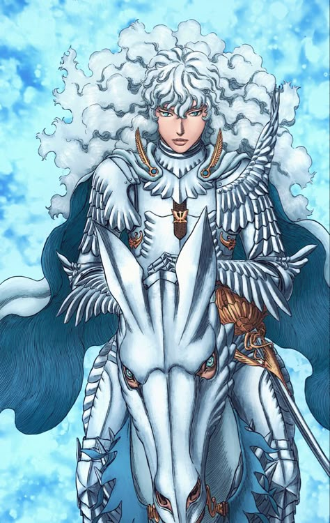 Griffith Armor, Berserk 1997, Ash Greninja, Berserk Griffith, Berserk Art, Guts And Griffith, White Hawk, Griffith Berserk, Kentaro Miura