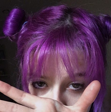 Purple Hair Pigtails, Hair Tint, Pretty Hair Color, Peinados Fáciles Para Cabello Corto, Dye My Hair, Girl Short Hair, Cut My Hair, Hair Inspo Color, Dream Hair