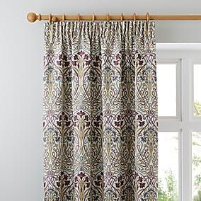 Geometric Foil Peacock Eyelet Curtains | Dunelm Abstract Motif Design, Mauve Curtains, Curtains Dunelm, Pencil Pleat Curtains, Abstract Motif, Pleat Curtains, Mauve Purple, Curtain Sizes, Pencil Pleat