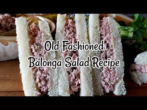 (29074) Old Fashioned Bologna Salad Recipe - YouTube Bologna Meat, Bologna Salad, Ham Salad Recipe, Bologna Recipes, Ham Salad Recipes, Salad Simple, Ham Salad, Tasty Meat, Sweet Pickles