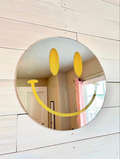 Danish Room Decor, Danish Room, University Accommodation, Danish Decor, Magical Decor, Face Mirror, Happy Smiley Face, Room Decor Aesthetic, Student Housing