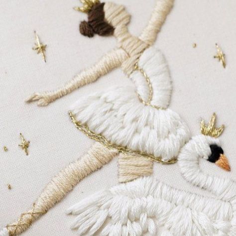 Magnus & Quill Embroidery on Instagram: "I’ve said it before, but embroidery is my most precious and dear for of self care. Nothing is better than picking up a needle and zoning in on a hoop and forgetting the time! Super happy to release this brand new Swan Ballerina pattern! This pattern was meant to pair with my nutcracker designs, and I’m happy to hang them side by side on the hoop wall! I’m also tempted to stitch that swan on its own 3” ornament for the Christmas tree 🙈 Hope everyone is having a wonderful, stitching filled weekend! Available as a PDF Digital Download on Etsy, this Pattern includes: 🎄Step By Step instructions (with photos of the actual pattern being stitched) 🎄Colour Guide (dmc) 🎄Supply List (including needle size, hoop size, best fabric to use) 🎄YouTube Tutorials Ballerina Embroidery Patterns, Nutcracker Ballet Embroidery, Embroidery Ballerina, Swan Embroidery Design, Ballet Embroidery, Nutcracker Embroidery, Swan Embroidery, Chirstmas Gifts, Swan Ballerina