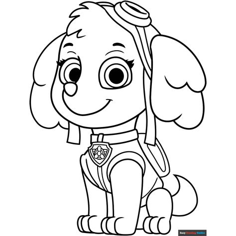 Free Skye from Paw Patrol Coloring Page for Kids Paw Patrol Printables Free, Paw Patrol Printables, Ryder Paw Patrol, Easy Drawing Guides, Free Printable Coloring Sheets, Paw Patrol Coloring, Drawing Guides, Paw Patrol Coloring Pages, Colouring Printables