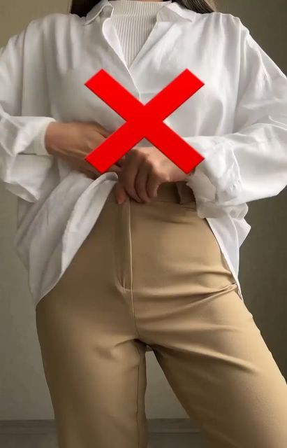 Baggy Pants Outfit, How To Wear Shirt, Blouse Outfit Casual, Smart Casual Women Outfits, Baggy Shirts, Smart Casual Women, White Shirt Outfits, Shirt Hacks, Open Shirt