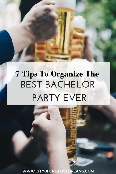 7 Tips To Organize The Best Bachelor Party Ever || wedding | bachelor party | groomsmen  || #wedding #bachelorparty #groomsmen || Bachelor Party Cookies, Bachelor Party Activities, Bachelor Party Food, Bachelor Party Koozies, Bachelor Party Checklist, Bachelor Party Destinations, Bachelor Party Planning, Bachelor Party Themes, Bachelor Party Cakes