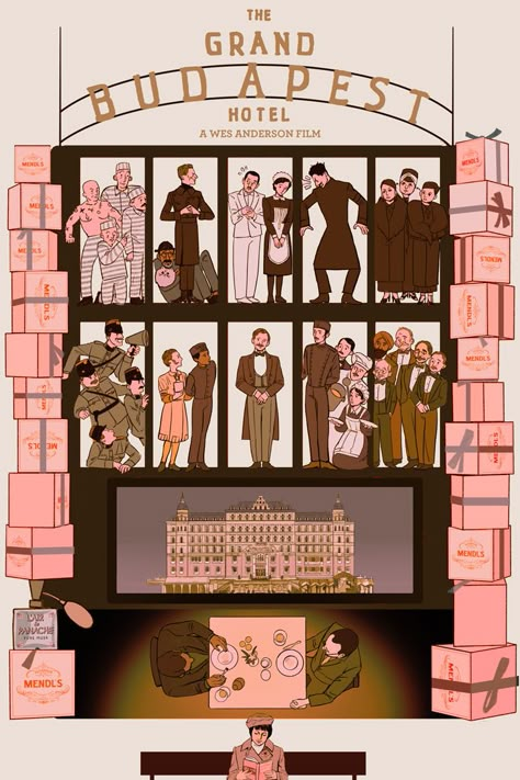 Budapest Hotel Poster, Grand Budapest Hotel Poster, Wes Anderson Aesthetic, Anderson Aesthetic, Hotel Budapest, French Dispatch, Hotel Poster, The Grand Budapest Hotel, Wes Anderson Movies