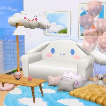 Sims 4 Cc Hello Kitty Bed, Cinnamon Roll Sanrio Sims 4 Cc, Sims4 Furniture Cc Bed, Cinamoroll Sims 4 Cc, Sims 4 Loveseat Cc, Sims 4 Cc Sanrio Patreon, Sims 4 Sanrio Furniture, Sims 4 Sanrio Cc Furniture, Sims 4 Cc Furniture Sanrio