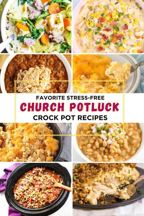 crockpot recipes, soups, chili, mac and cheese and goulsh Crockpot Meal For Potluck, Crockpot Dish For Potluck, Crock Pot Carry In Ideas, Crock Pot Luck Dishes, Crock Pot Food For Crowd, Crock Pot Recipe For A Crowd, Crockpot Carry In Recipes, Carry In Food Ideas Potlucks Crock Pot, Fall Potluck Main Dish