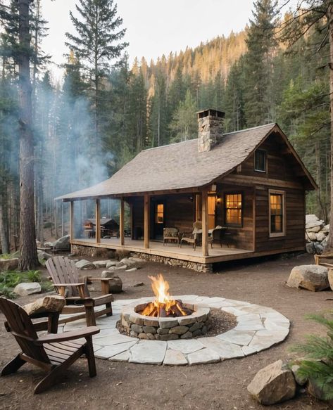 American Ranch House, Backyard Decorations, Cosy Cabin, Sauna House, Small Log Cabin, Romantic Cabin, Cottage In The Woods, Cabin Living, True Value