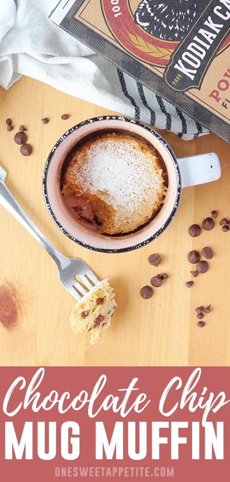 Mug Muffin, Kodiak Cakes Recipe, Easy Mug Cake, Muffin In A Mug, Protein Mug Cakes, Chip Mug, Kodiak Cakes, Chocolate Hazelnut Spread, Chocolate Mug Cakes