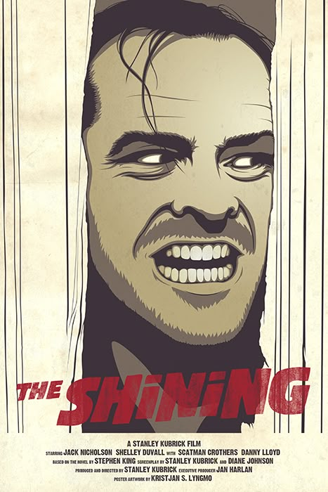 The Shining by Kristjan Lyngmo, via Behance Horror Movie Illustration, The Shinning Art, The Shining Illustration, The Shining Wallpaper, The Shining Art, Shining Wallpaper, Horror Artwork Illustrations, Terror Movies, Old Movie Posters