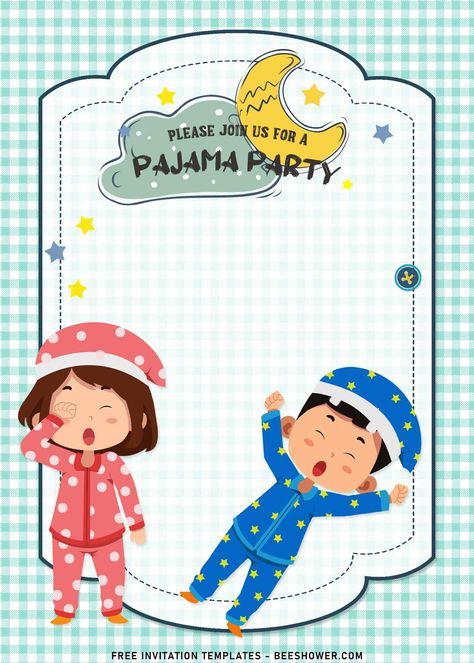 Pyjama Party For Preschool, Pajama Party Invitations Template, Pyjama Party Invitation, Pajama Party Decorations, Pajama Party Invitations, Pajama Party Kids, Pajama Party Invite, Pajama Party Birthday, Camouflage Birthday Party