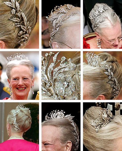 my favorite tiara -Danish Royal Floral Aigrette Danish Royal Jewels, Royal Jewellery, Floral Tiara, Tiaras Jewellery, Royal Crowns, Royal Tiaras, Diamond Tiara, Vintage Jewelry Art, Danish Royal Family