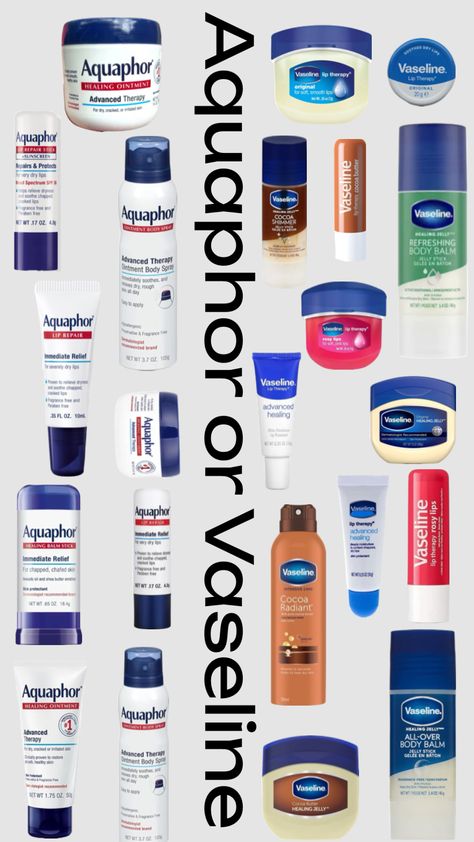 Aquaphor or Vaseline? #outfitinspo #beauty #vaseline #aquaphor #chapstick Vaseline Lip Therapy, Vaseline Lip, Healing Ointment, Body Hygiene, Facial Skin Care Routine, Pretty Skin Care, Healing Therapy, Body Balm, Pretty Skin