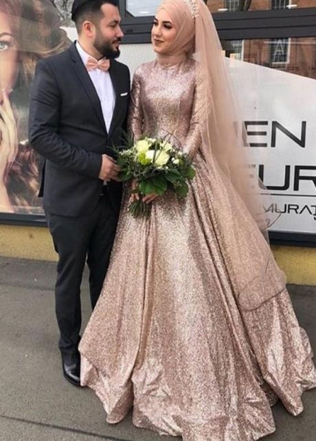 Elegant Muslim Wedding Dresses Sequin Middle Esat Vestios De Novia Wedding Dresses Sequin, Islamic Wedding Dress, Wedding Dresses Muslim, Muslim Wedding Gown, Beach Gowns, Designer Dresses Elegant, Mermaid Ball Gown, Gala Party, Muslim Wedding Dresses