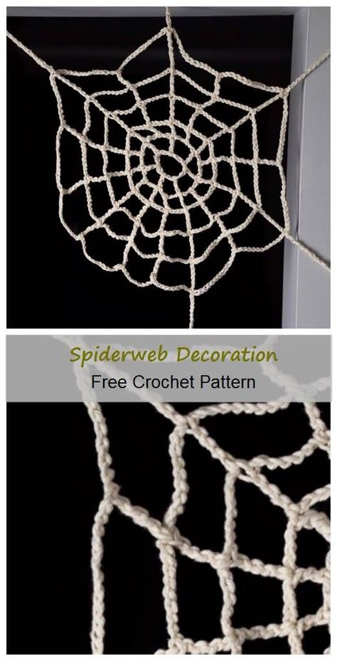 Spiderweb Crochet, Crochet Spiderweb, Yarn Diy, Halloween Crochet, Free Halloween, What To Make, Spider Web, Free Crochet Pattern, Free Crochet