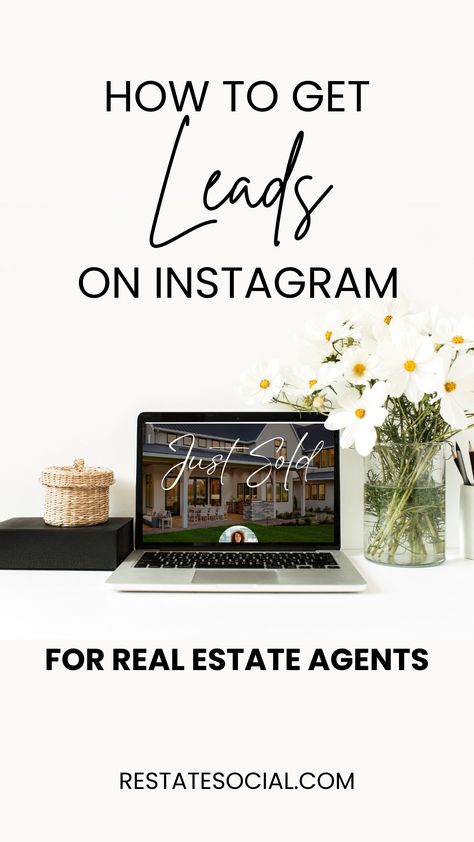 Real estate lead generation has changed. Gone are the days of door knocking, cold calling, and giving your card and spiel to anyone who will listen. Learn how to get real estate leads on Facebook and Instagram! lead generation real estate | realtor lead generation | realtor lead ideas | how to get real estate leads | home buyer leads | real estate marketing | realtor marketing | real estate agent leads How To Get Real Estate Leads, Beginner Real Estate Agent, Realtor Tips, Real Estate Marketing Plan, Real Estate Lead Generation, Becoming A Realtor, Instagram Direct Message, Realtor Social Media, Getting Into Real Estate