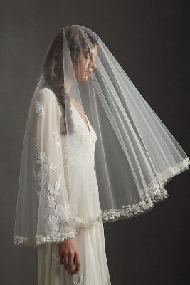 Short Decorated Veil | Anthropologie Bride Hairpiece, Hairpiece Wedding, Veils Bridal, Wedding Dress Suit, Short Veil, Blusher Veil, Veil Hairstyles, Veil Brides, Bhldn Weddings