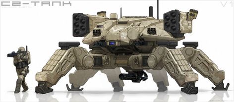 Sci Fi Tanks Concept Art, Crab Mech, Scifi Tank, Tank Mech, Futuristic Tank, Crab Tank, Walking Tank, Mecha Tanks, Robots Tanks