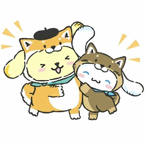 Sanrio Dog Icon, Cinnamonroll Pfp Icon, Pompompurin With Cinnamoroll, Cinnamoroll And Purin, Pompompurin Aesthetic, Pompompurin And Cinnamoroll, Cinnamoroll And Pompompurin, Sanrio Dog, Sanrio Love