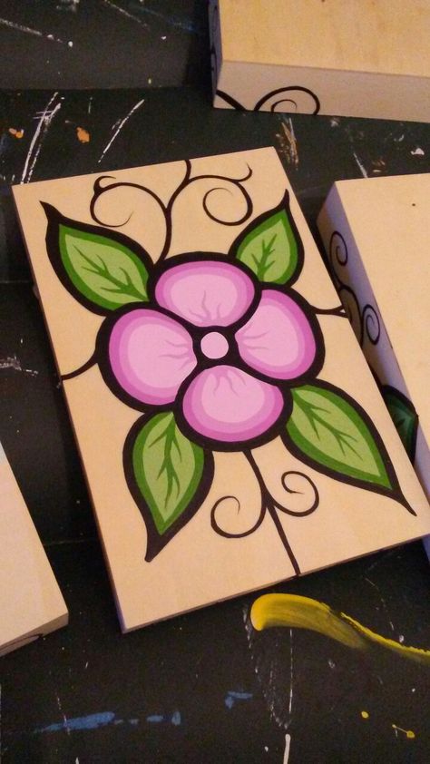 Indigenous Painting Ideas, Native Drawings Easy, Native Painting Ideas, Wood Box Painting Ideas Easy, Painted Box Ideas Simple, Flower Canvas Painting, Diy Canvas Art Easy, Most Beautiful Places On Earth, Cute Easy Paintings