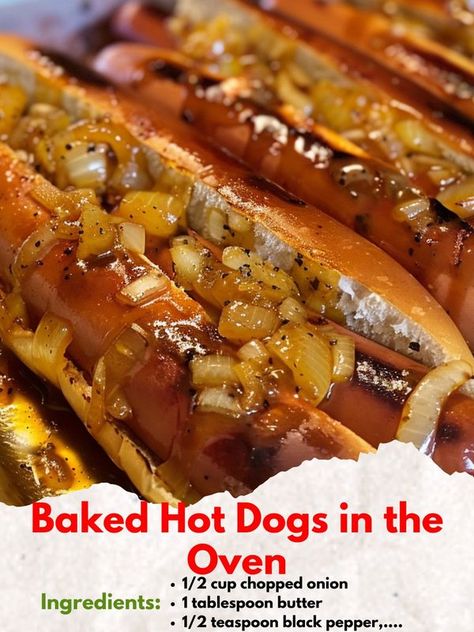 Baked Hot Dogs In The Oven, Hot Dog Chili Bake, Baked Hotdogs In The Oven, Oven Baked Hotdogs, Cooking Hot Dogs In Oven, Chilli Dog Casserole Oven Baked, Hot Dogs In The Oven, Broiled Hot Dogs, Baked Hot Dogs With Chili