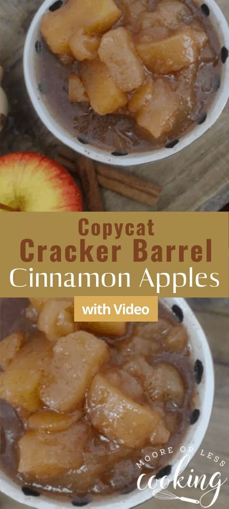 Cracker Barrel Cinnamon Apples, Copycat Cracker Barrel, Apple Cinnamon Recipes, Slow Cooker Apples, Fried Apples, Cinnamon Recipes, Slow Cooked Meals, Easy Slow Cooker Recipes, Incredible Recipes