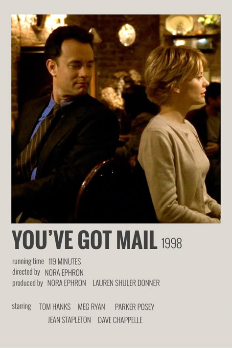 alternative polaroid movie poster for the film "You've Got Mail" by @meganlaur_ (me) You've Got Mail Aesthetic, Youve Got Mail Movie, Mail Aesthetic, Youve Got Mail, Kathleen Kelly, Greg Kinnear, Parker Posey, Nora Ephron, Most Paused Movie Scenes