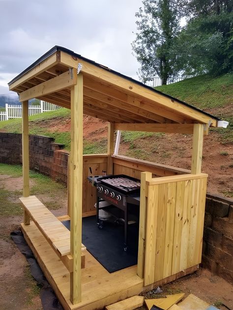 Bbq Shelter Ideas, Bbq Shelter, Backyard Kitchen Ideas, Bbq Shack, Kitchen Ideas Outdoor, Bbq Shed, Bbq Gazebo, Bbq Hut, Small Outdoor Kitchen