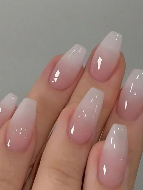 Pink White Nails, Your Heart, 3d Type, Colorful Nails, Blush Nails, Blue Nail Designs, Coffin Nails Long, White Nail, Nail Art Kit