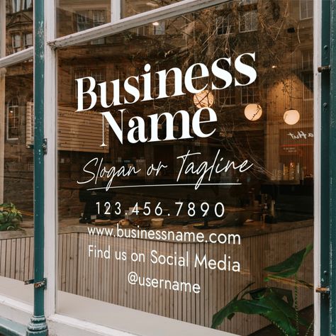 Custom business decal. Customize your own on our Amazon store. Salon Layout Ideas Floor Plans, Tailor Shop Design, Small Salon Suite Ideas Layout, Door Letters, Window Signage, Shop Signage, Storefront Design, Salon Signs, Salon Suites