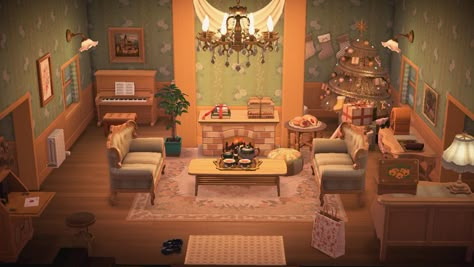 Acnh Home Interior Living Room, Animal Crossing Main Room, Main Room Ideas, Main Room Animal Crossing, Living Room Ideas Anch, Animal Crossing Main Room Ideas, Acnh Main Room, Acnh Main Room Designs, Room Ideas Acnh