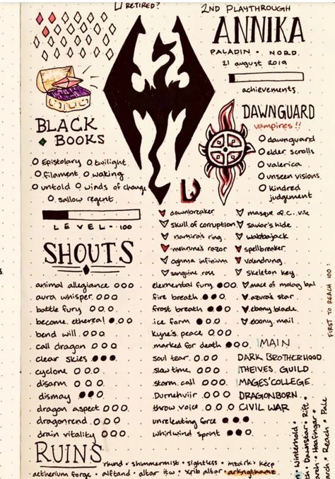 Dnd Journal Aesthetic, Rpg Journal, Video Game Journal Ideas, Dnd Character Journal Diy, Fantasy Journal Pages Ideas, Video Game Journal, Game Journal, Gaming Journal Ideas, Fantasy Journal