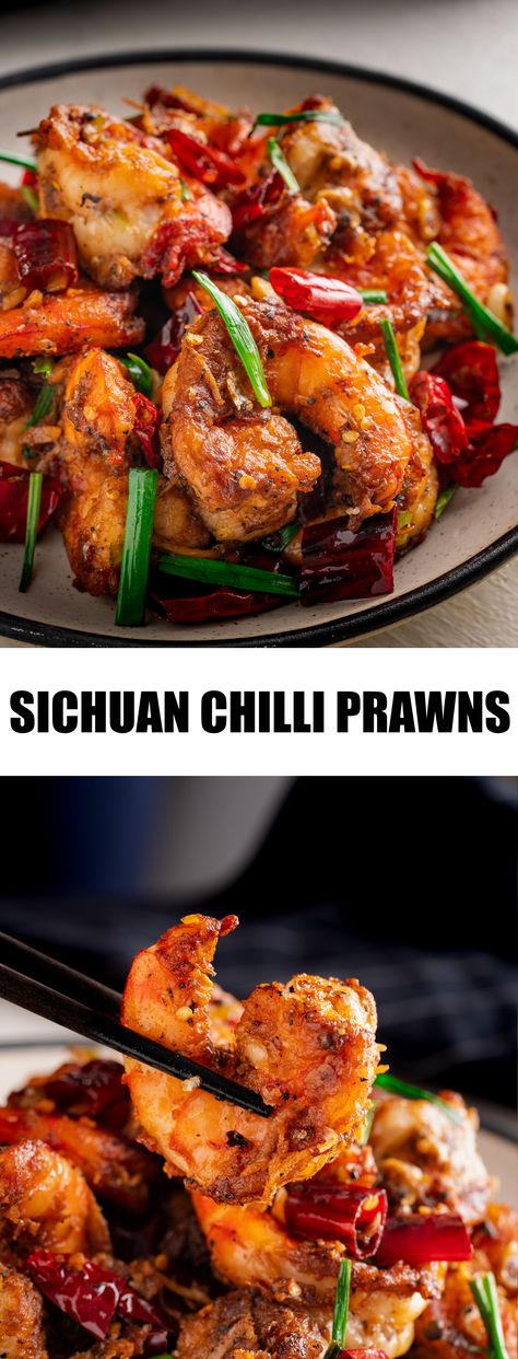 Schezwan Peppercorn Recipes, Chilli Prawns Recipe, Sichuan Peppercorn Recipes, Asian Prawns Recipe, Chilli Garlic Prawns, Chilli Prawns, Prawn Dishes, Marion's Kitchen, Eat Healthy Food