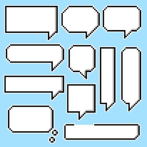 Pixel Message Icon, Game Dialogue Box Design, Pixel Art Frame, Pixel Bubble, Pixel Base, Message Png, Recycled Dresses, Retro Games Pixel, Pixel Speech Bubble