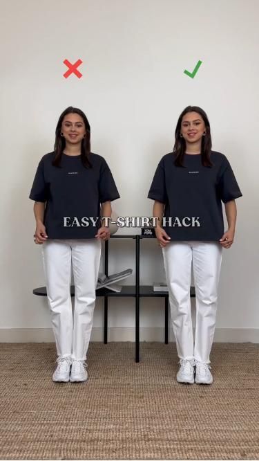 EASY hack to tuckin your TShirt  || Perfect Way To Tuck Your Tee Shirt Diy Tick Repellent, Homemade Tick Repellent, Fitness Essentials, T Shirt Hacks, Tee Shirt Outfit, Tick Repellent, Easy Diy Clothes, Diy Clothes Hacks, Mode Tips