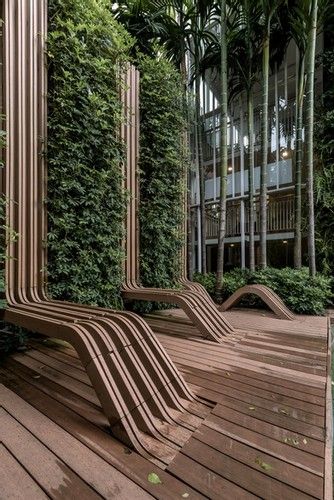 Tree Inspired Architecture Concept, Tree Column Architecture, Parametric Landscape Design, Biodiversity Landscape Architecture, Tree Biomimicry Architecture, Feature Wall Design, Green Facade, Public Seating, Landscape Design Plans