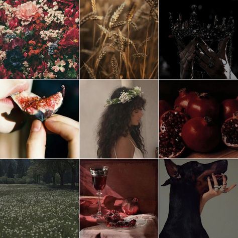 Persephone, goddess of spring and queen of the Underworld - aesthetic Spring Goddess Aesthetic, Child Of Persephone Aesthetic, Daughter Of Persephone Aesthetic, Nature Goddess Aesthetic, Persephone Halloween, Persephone Aesthetic Outfit, Greek Fanart, Persephone Core, Persephone Wallpaper