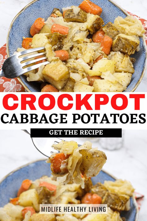 Crockpot Cabbage Potatoes and Carrots Instapot Cabbage Potatoes And Carrots, Cabbage Potatoes Carrots Easy Recipes, Crockpot Cabbage Potatoes And Carrots, Cabbage Carrots And Potatoes Crock Pot, Cabbage Cooked In Crockpot, Cabbage And Red Potato Recipes, Cabbage Carrots And Potatoes Instant Pot, Slow Cooker Cabbage And Potatoes, How To Cook Cabbage In Crockpot