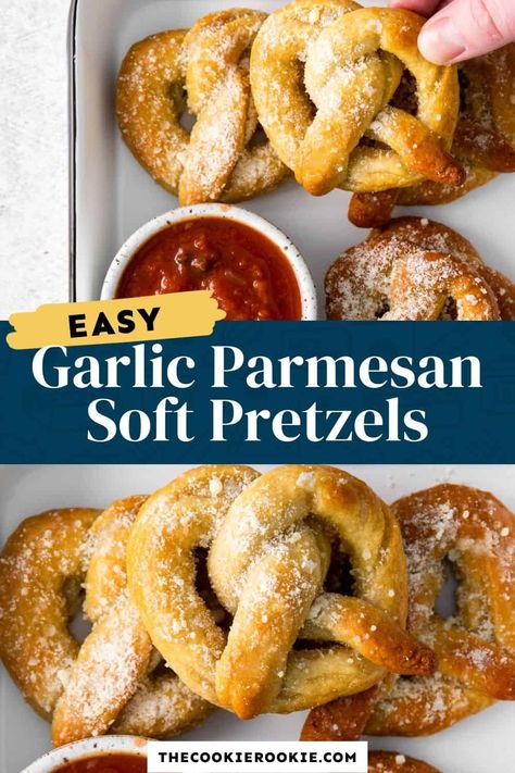 Garlic Pretzel Recipe, Soft Pretzels Recipe, Pretzel Bites Recipes, Soft Pretzel Recipe, Almond Crunch, Homemade Soft Pretzels, The Cookie Rookie, Cookie Rookie, Salted Caramel Brownies