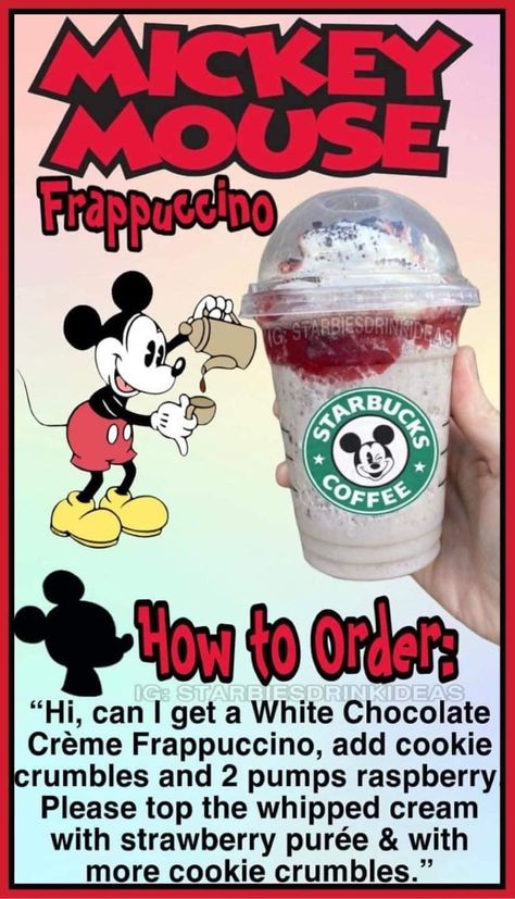 Scream Starbucks Drink, Starbucks Halloween Drinks, Order At Starbucks, Starbucks Flavors, Starbucks Drink Menu, Disney Dishes, Butterbeer Recipe, Starbucks Secret Menu Recipes, Cold Starbucks Drinks