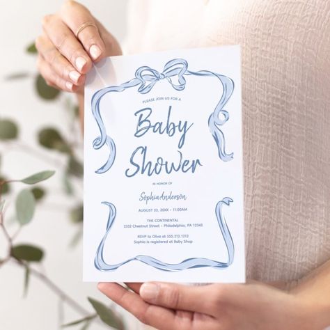 Baby Boy Baby Shower Invitation, Boy Baby Shower Invitations, Baby Boy Sprinkle, Baby Boy Invitations, Baby Boy Shower Invitations, Bow Baby Shower, Sprinkle Invitations, Boy Shower Invitations, Elegant Baby Shower