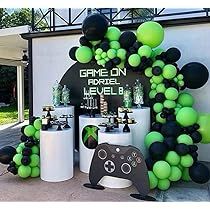 Video Game Party Decorations, Baptism Party Decorations, Champagne Balloons, Gaming Party, Video Games Birthday Party, Video Games Birthday, Video Game Party, Purple Balloons, Garland Arch