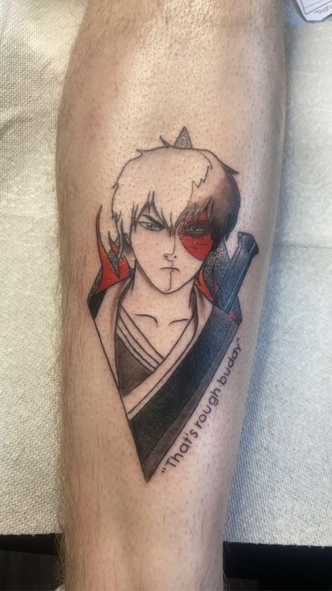 Prince Zuko Tattoo, Zuko Tattoos, Tato Bts, Avatar Tattoo Ideas, Zuko Tattoo, Boss Tattoo, Half Sleeve Tattoos Sketches, Meaningful Symbol Tattoos, Atla Tattoo