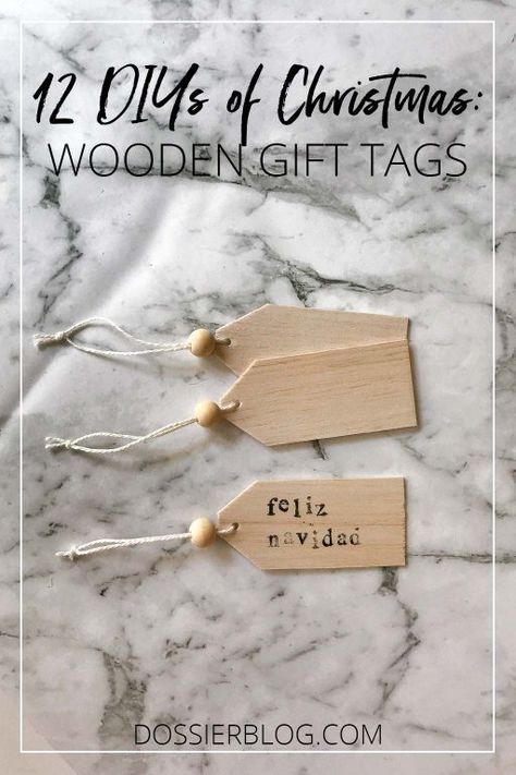 12 DIYs of Christmas: Wooden Gift Tags Wooden Gift Tag Ideas, Storefront Ideas, Christmas Gift Tags Diy, Wooden Gift Tags, Personalised Wooden Gifts, Unique Gift Tags, Arts And Crafts Activities, Tree Tags, Stocking Holder