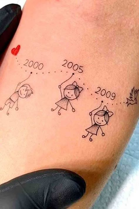 Kid Tattoos For Moms, Grandchildren Tattoos, Tattoo Ideas For Moms, Names Tattoo, Mother Tattoos For Children, Name Tattoos For Moms, Mom Tattoo Designs, Tattoos With Kids Names, Mommy Tattoos