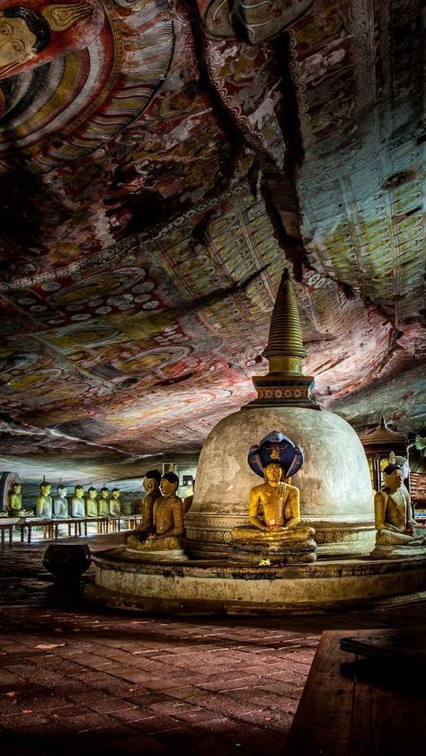 Dambulla Sri Lanka, Sri Lanka Temple, Dambulla Cave Temple, Sri Lanka Photography, Cave Temple, Travel Honeymoon, Sri Lanka Travel, Buddha Statues, Kandy