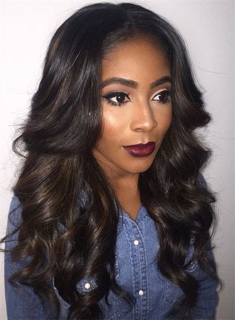 Attractive Long Wavy Lace Front Synthetic Hair Wig 22 Inches Brazilian Body Wave Hair, Hair Wigs For Black Women, Brazilian Hair Bundles, Side Ponytail, Hair Laid, Black Hairstyles, Body Wave Hair, Front Lace Wigs Human Hair, Sew In