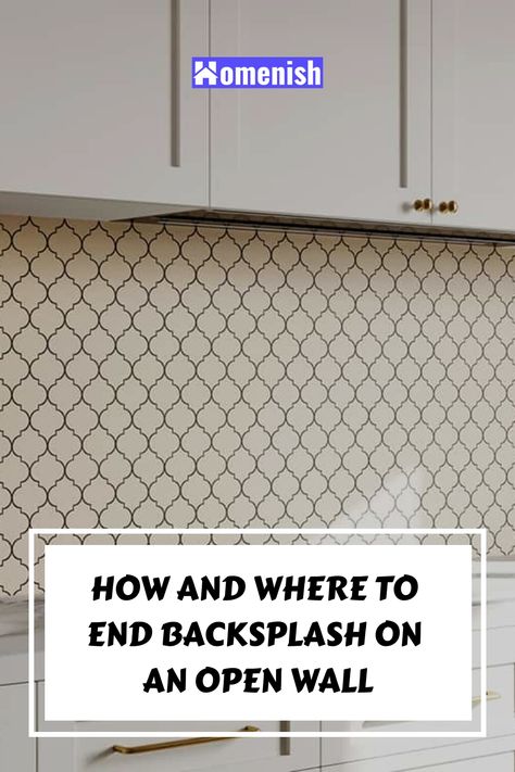 When remodeling a kitchen, you will need to decide at that point you want your backsplash to stop, both vertically and horizontally. Oftentimes you will find that there is a clear natural stopping point where you can finish backsplash tiles, but in some cases, such as on open walls, making this decision can be much tricker. Here we will look at some of the recommendations for where a backsplash should, and should not, go in a kitchen or bathroom. Where To Place Backsplash In Kitchen, Open Kitchen Backsplash, Kitchen Backsplash Up To Ceiling, Floor To Ceiling Backsplash Kitchen, Where To Stop Tile Backsplash, Backsplash Halfway Up Wall Kitchen, Countertop Backsplash Lip, Where To Put Backsplash In Kitchen, Kitchen Backsplash Placement